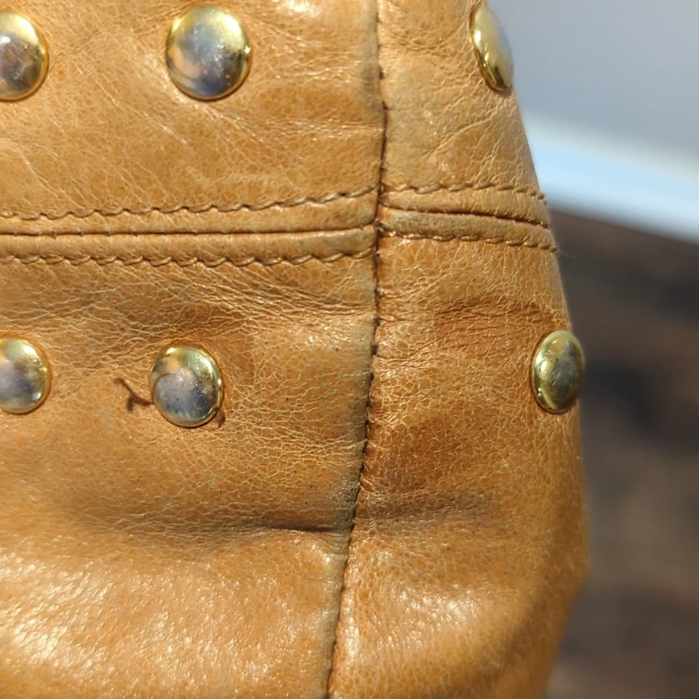 Sabina leather studded boho bag